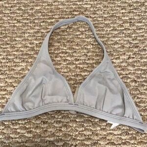 Costa Leste Size Small Grey Triangle Bikini Top With Back Tie. Preowned